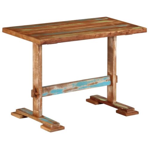 Table A Manger En Bois Massif De Recuperation | 110x55x78 Cm, Teck/Manguier/Pin/Hetre, Compact, Design Industriel Unique