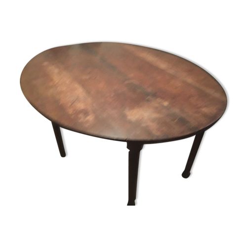 Table A Rabats Volets Bois Ovale 1900 Bois