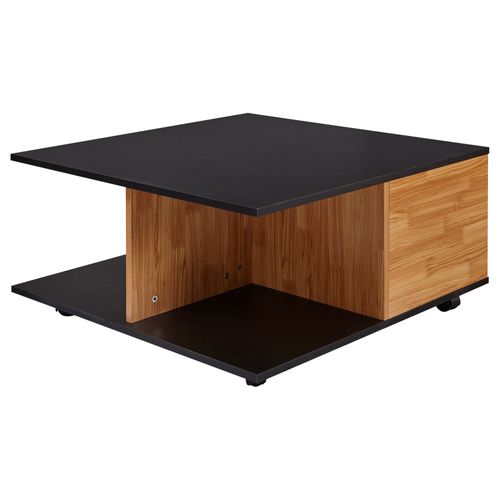 Table Basse 70x70cm Table De Salon Table Basse Avec 2 Tiroirs