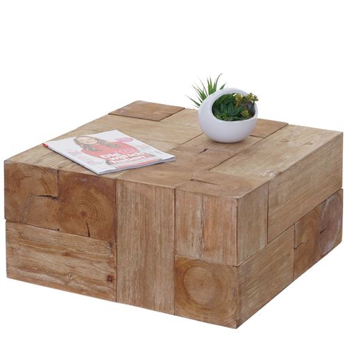 Table Basse De Salon Hwc-A15, Table D'appoint, Bois De Sapin Rustique Massif   30x60x60cm