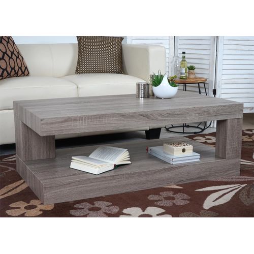 Table Basse De Salon Hwc-A32, Structure 3d Fsc 40x110x60cm   Aspect Chne Fonc