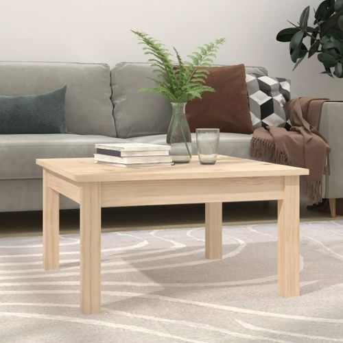 Table Basse En Bois Massif De Pin | 55x55x30 Cm, Design Elegant, Stable Et Robuste, Gain De Place, Multifonctionnel