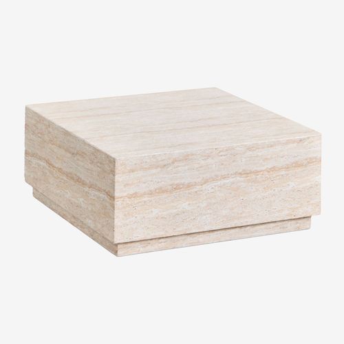 Table Basse En Ciment Aspect Travertin Imala 80 X 80 Cm