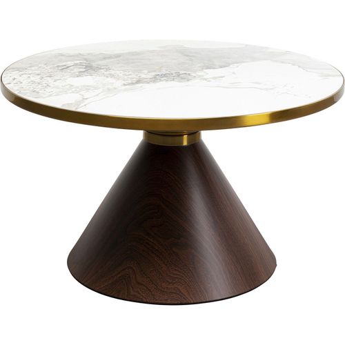 Table Basse En Grs Blanc Et Effet Bois