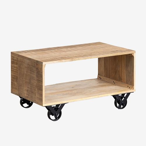 Table Basse En Manguier Avec Roulettes Olson ↔︎ 75 Cm