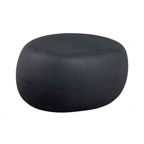 Table Basse Galet 65x49x31 Cm En Fibre D'argile Noir