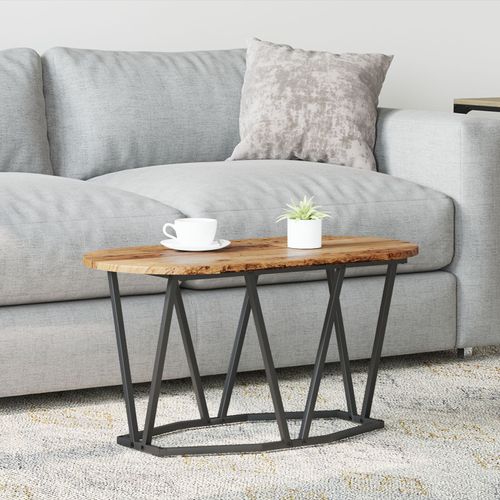 Table Basse Vidaxl En Bois Ancien 80x40x40,5 Cm En Bois Composite Et Mtal