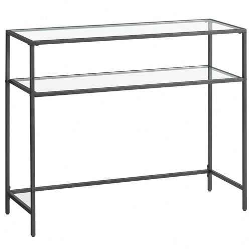 Table Console, Table D'entre, Bout De Canap, Dessus De Table En Verre Tremp, Cadre Mtallique