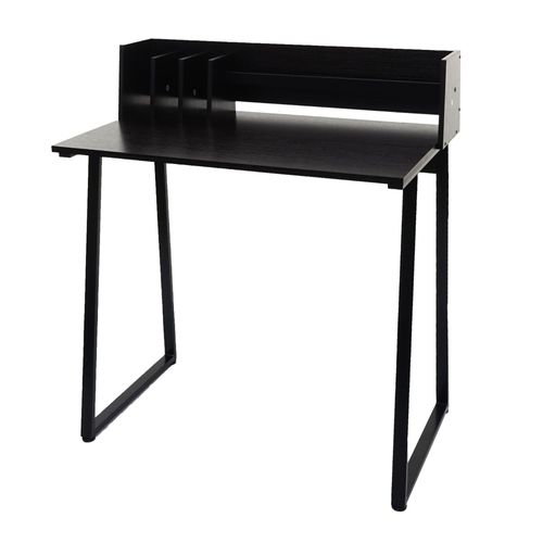Table Console Hwc-K69, Table De Tlphone, 82x51cm Structure 3d, Mtal Mdf   Noir
