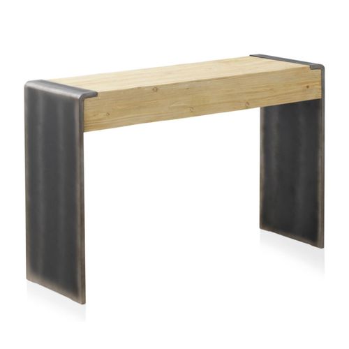 Table Console Plaque En Sapin Et Cts Laqus En Couleur Mtallique