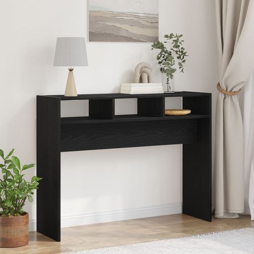 Table Console Vidaxl Noir Chne 105x30x80 Cm En Bois D'ingnierie