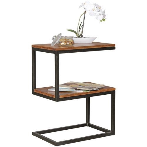 Table D'appoint Bois Massif 45x60x30cm Bout De Canap Table De Salon