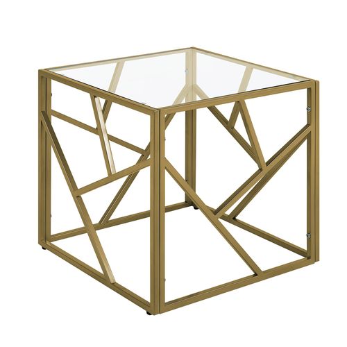 Table Appoint Dor En Verre Orland