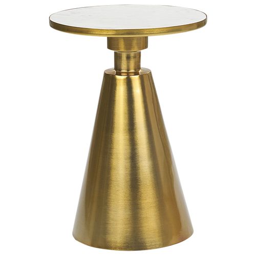 Table D'appoint Dore Et Blanche Andres