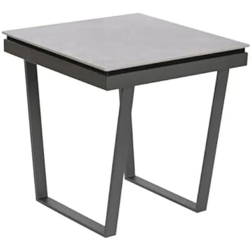 Table D'appoint - Home Esprit - Gris Mtal - 51 X 51 X 53 Cm - Multicolore - Petit Meuble Complment