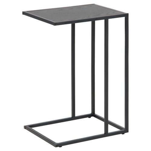 Table D'appoint Ou Bout De Canap En Mdf Et Mtal - Noir