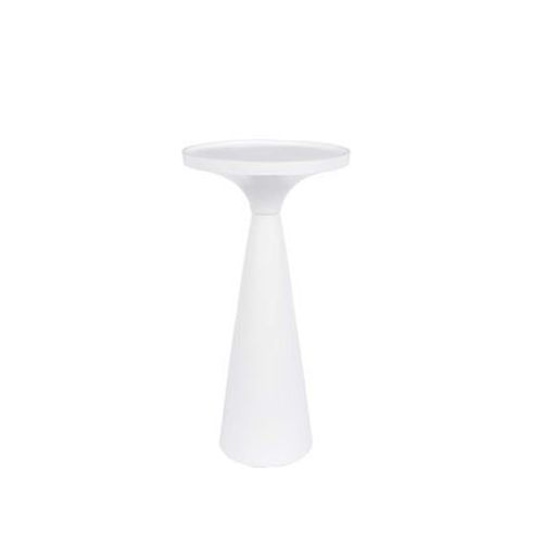 Table D'appoint Ronde 28 Cm En Aluminium Blanc - Floss