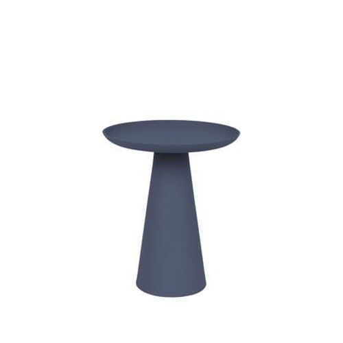 Table D'appoint Ronde 34,5x41,5 Cm En Aluminium Bleu Fonc - Array