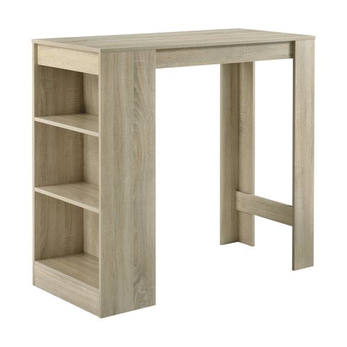 Table De Bar Avec Rangement Table Bistro Haut 110 Cm Effet Chne Helloshop26 03_0006189