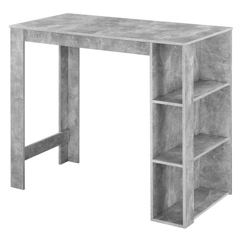 Table De Bar Design Avec Surfaces De Rangement Table Bistrot Avec 3 tagres Panneaux De Particules 110 X 50 X 103 Cm Effet Bton Helloshop26 03_0006206
