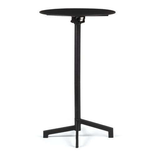 Table De Bar Pliante Et Transformable En 2 Hauteurs En Acier (59,5 Cm) Dely Noir