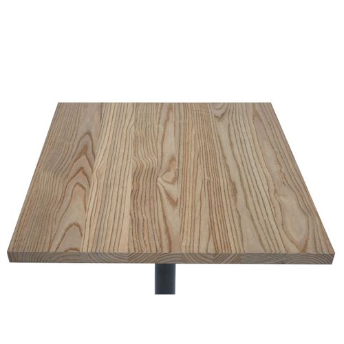 Table De Bistrot Hwc-H10, Table De Bar, Industrielle Gastro Mtal Orme Massif 70x70cm   Brun Clair