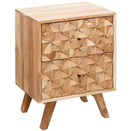 Table De Chevet Bois Massif 44x61x35 Cm Table De Nuit Table D'appoint