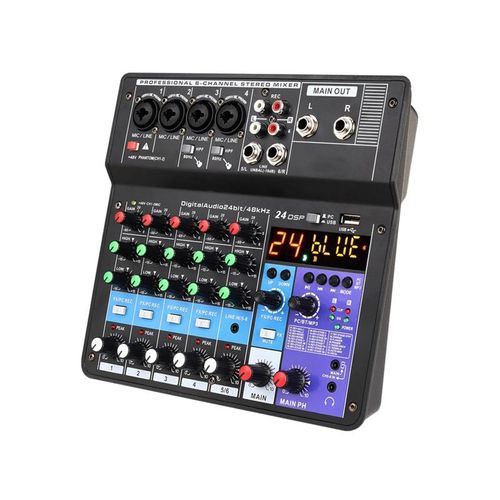 Table De Mixage 6 Canaux Avec Carte Son Intgre, Effets DSP, Bluetooth, USB 2.0 YONIS