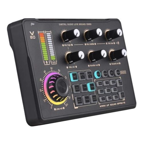 Table De Mixage Portable Pour Karaok Et Streaming Avec Bluetooth 5.0 YONIS