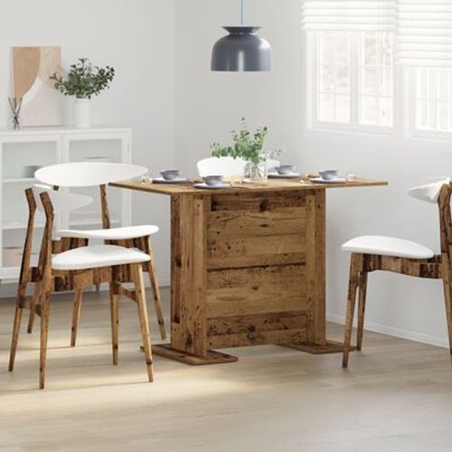 Table De Salle A Manger En Bois D'ingenierie Ancien | 110x60x75 Cm, Style Rustique, Compacte, Gain De Place, 4 Personnes