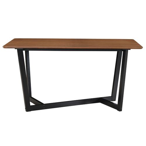 Table Design Rectangulaire Noyer Et Bois Teint Noir L150 Cm Kouk