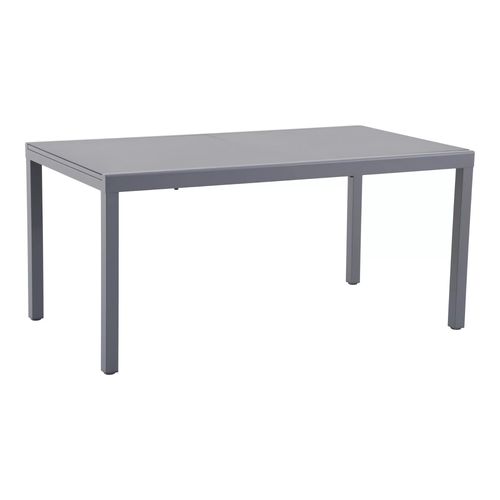 Table Extensible Moorea Goodhome Aluminium Et Verre Tremp Mat Gris Acier L.240 X L.89.5 X H.75cm