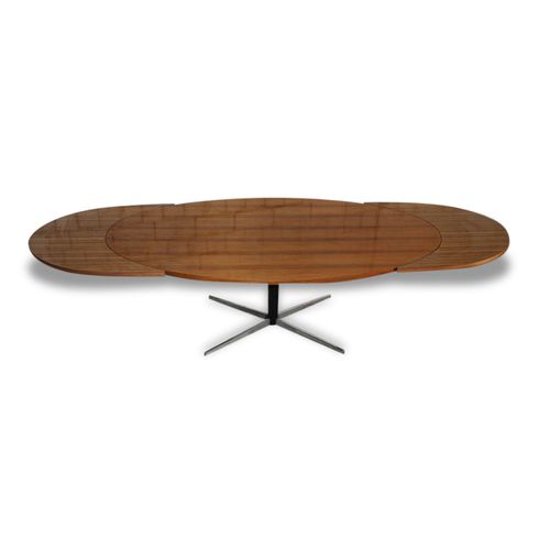 Table Ovale Annes 50 60 De Jm Thomas For Wilhelm Renz Vintage A Systeme Reglable Bois