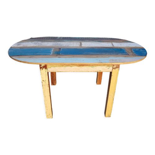 Table Ovale En Bois Polychrom Multicolore