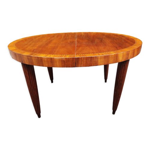 Table Ovale En Merisier Et Zebrano Bois