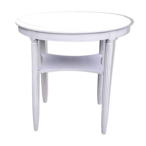 Table Ovale Fin 19me Sicle En Bois Blanc