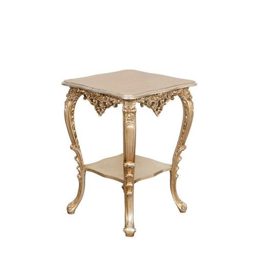 Table Panchetto En Finition Feuille D'argent Vieilli Made In Italy