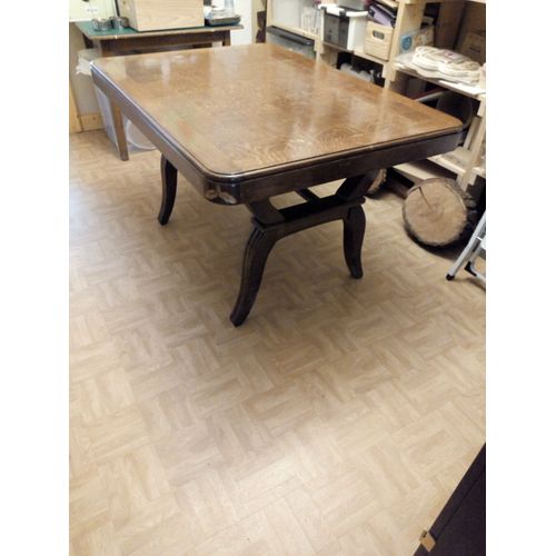 Table Rectangulaire Rustique En Bois Massif 132 X 94 X 76 Cm Avec 2 Rallonges De 38 Cm Chacune