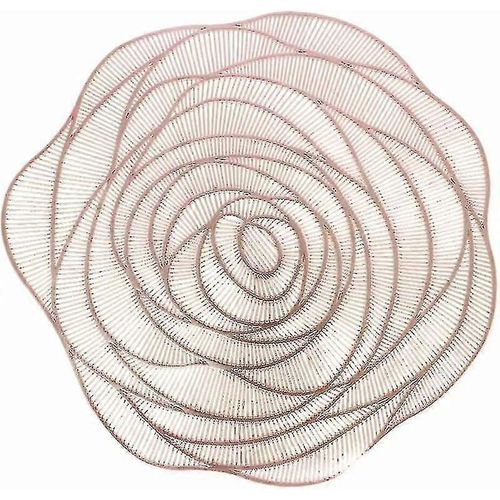 Table Rond Evid Sous Assiette Doree En Pvc Napperons Ronds Creux De Table Rond Dessous De Verre Ruti