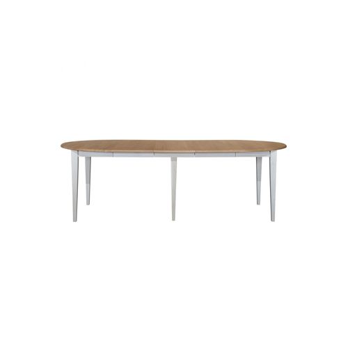 Table Ronde 6 Pieds Fuseau 115 Cm + 3 Rallonges Bois