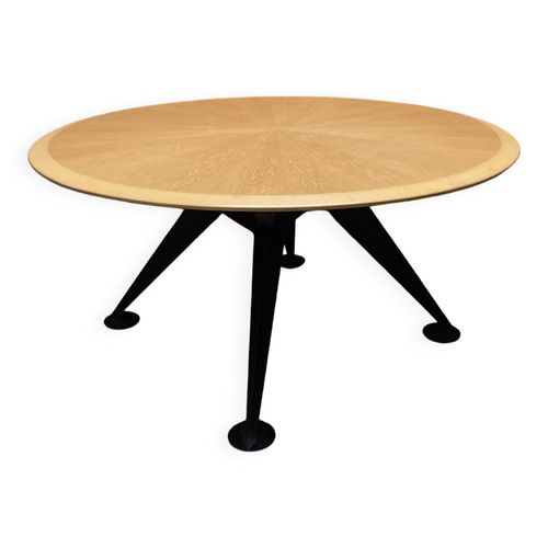 Table Ronde En Bois Et Mtal Quadripode Bois