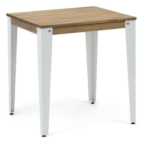 Table Salle A Manger Lunds 80x80 Blanc