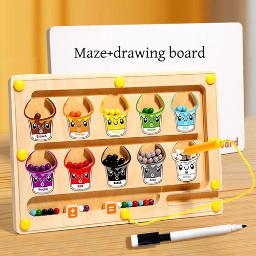 Tableau De Puzzle De Comptage De Dinosaure Montessori Pour Tout-Petits, Document Magntique Et Numro, Labyrinthe, Apprentissage Assressenti, Jouets De Voyage, Motricit Fine-Blank-2 In 1