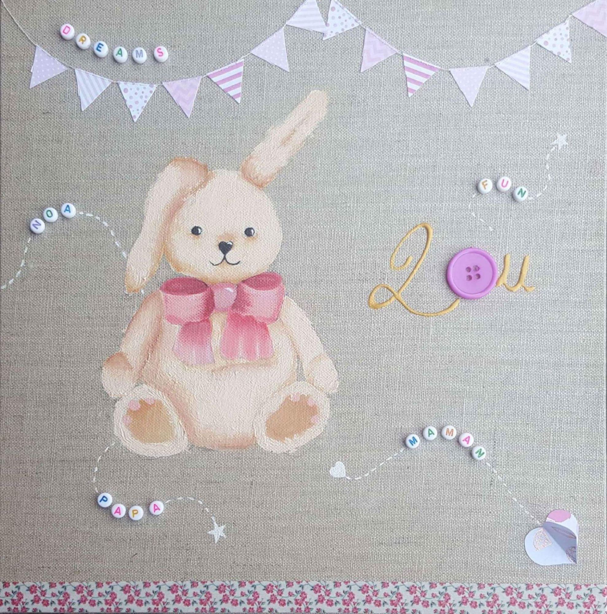 Tableau Pour Bebe Avec Lapin A Personnaliser Rakuten