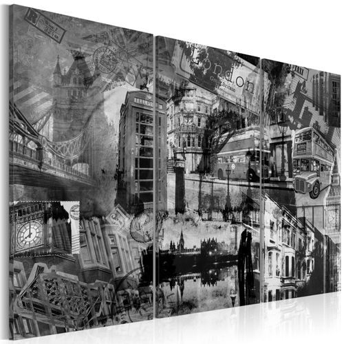 Tableau Villes L'essence De Londres - Triptyque 120 X 80 Cm