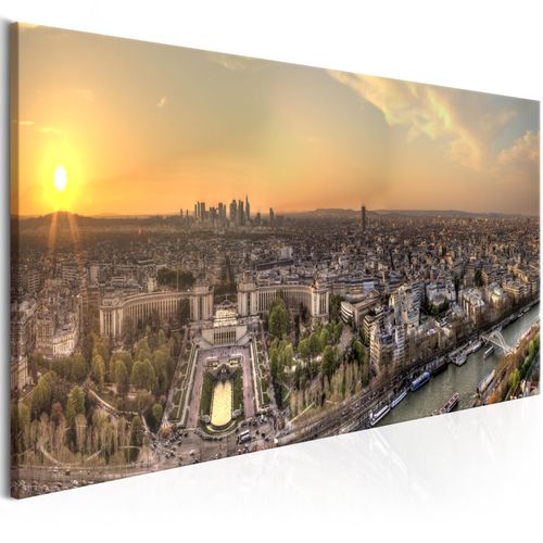 Tableau Villes View From Eiffel Tower (1 Part) Narrow 120 X 40 Cm