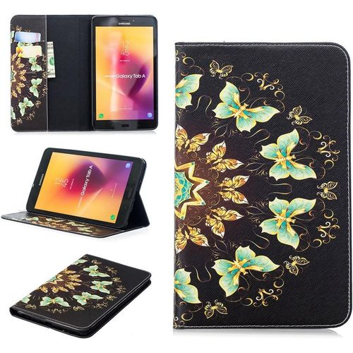Tablet tui Pour Samsung Galaxy Tab A (8,0 Pouces) 2017 / T380 T385 Pu Cuir Couverture Magntique Housse Papillon Color Motif Stent Fonction Flip Cuir.[F1284]