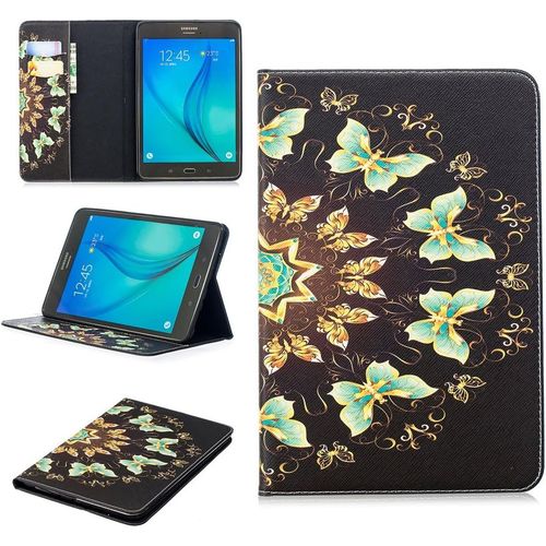 Tablet tui Pour Samsung Galaxy Tab A 8,0 Pouces/Sm-T350 Pu Cuir Couverture Magntique Housse Papillon Color Motif Stent Fonction Flip Cuir Pour Galaxy Tab A 8,0 T350.[F1260]