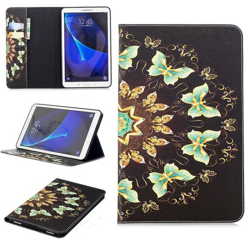 Tablet tui Pour Samsung Galaxy Tab A/Sm-T580 / T585 (10,1 Pouces) Pu Cuir Couverture Magntique Housse Papillon Color Motif Stent Fonction Flip Cuir Pour Galaxy Tab A 10,1.[F1280]