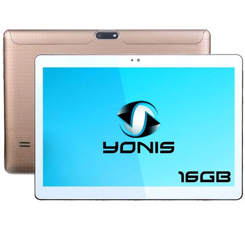 Tablette 10 Pouces 3G Android Lollipop Dual Sim Quad Core Bluetooth 16 Go Or + SD 8Go YONIS